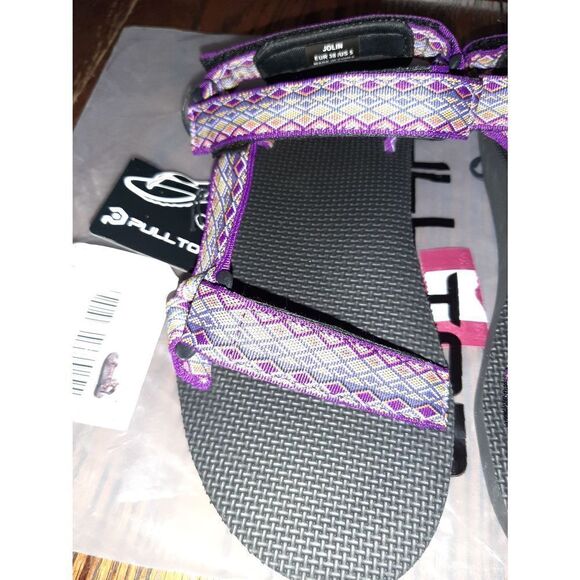 New Men's Size 5 Purple Black Pulltop Cloud Walk Jolin Summer Sandals Sh… - Picture 2 of 4